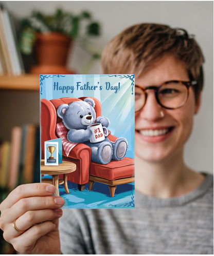 Father's day card #1 Dad teddy bear