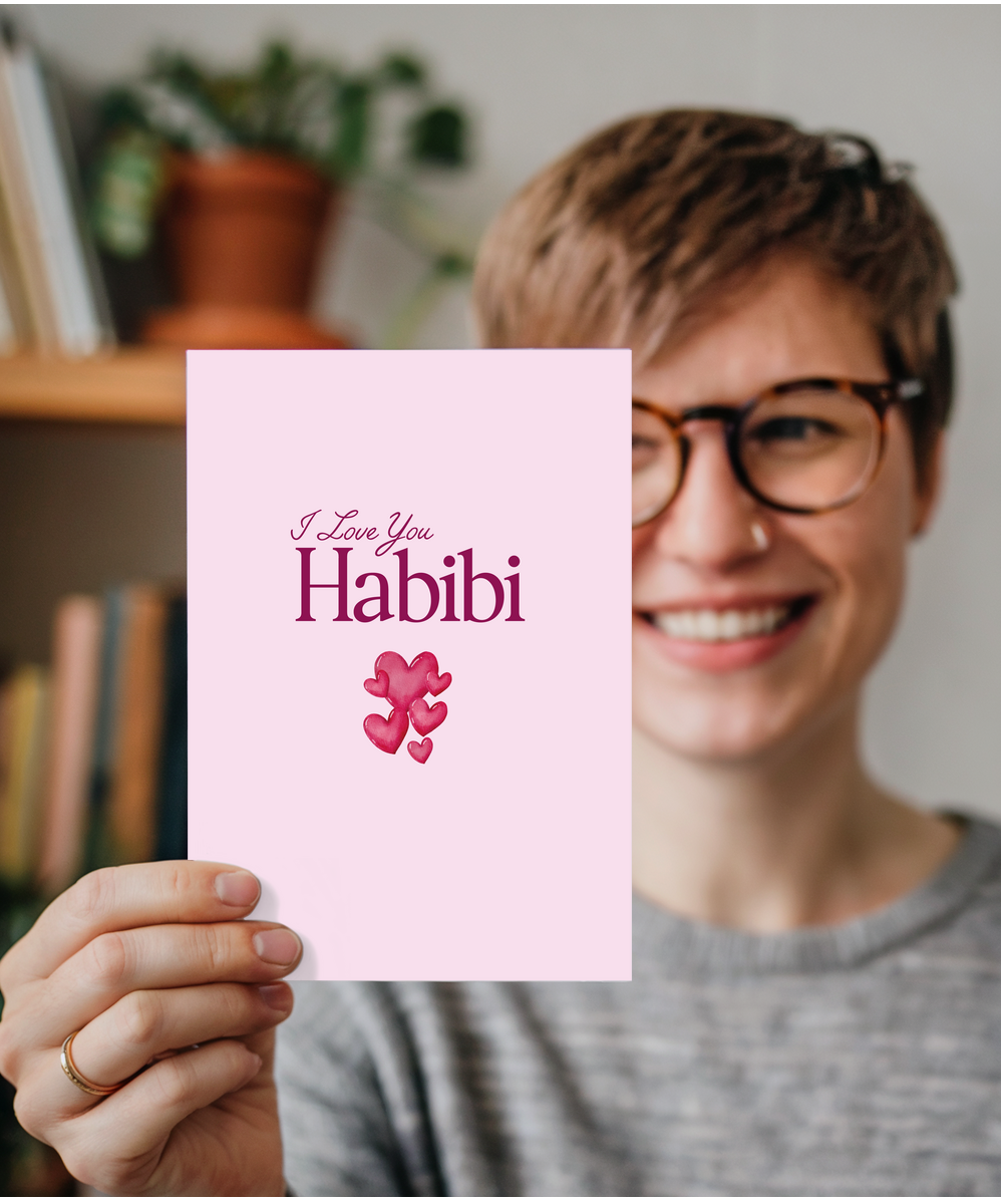Arabic Valentines Day Card for Him I Love You Habibi