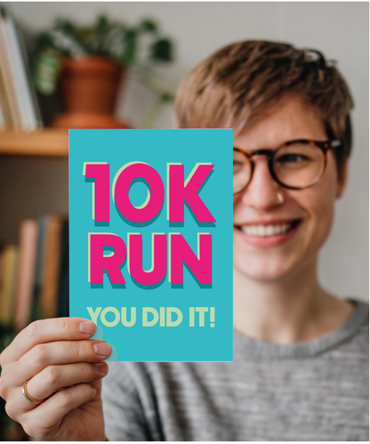 Well Done Card for Runners Milestone Completing 10km Run