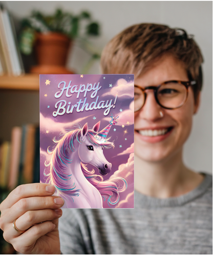Happy Birthday! Fantasy Unicorn Horse
