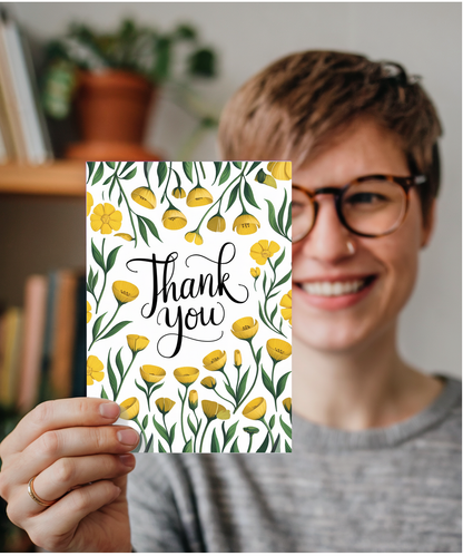Thank You - Pretty Buttercup Flowers