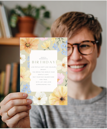 happy birthday floral may you bloom