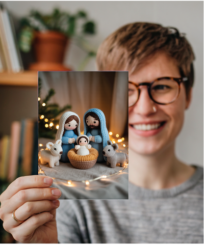 Knitted christmas nativity