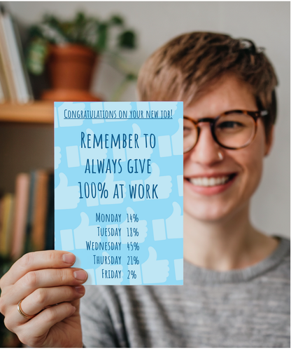 Remember to always give 100% at work