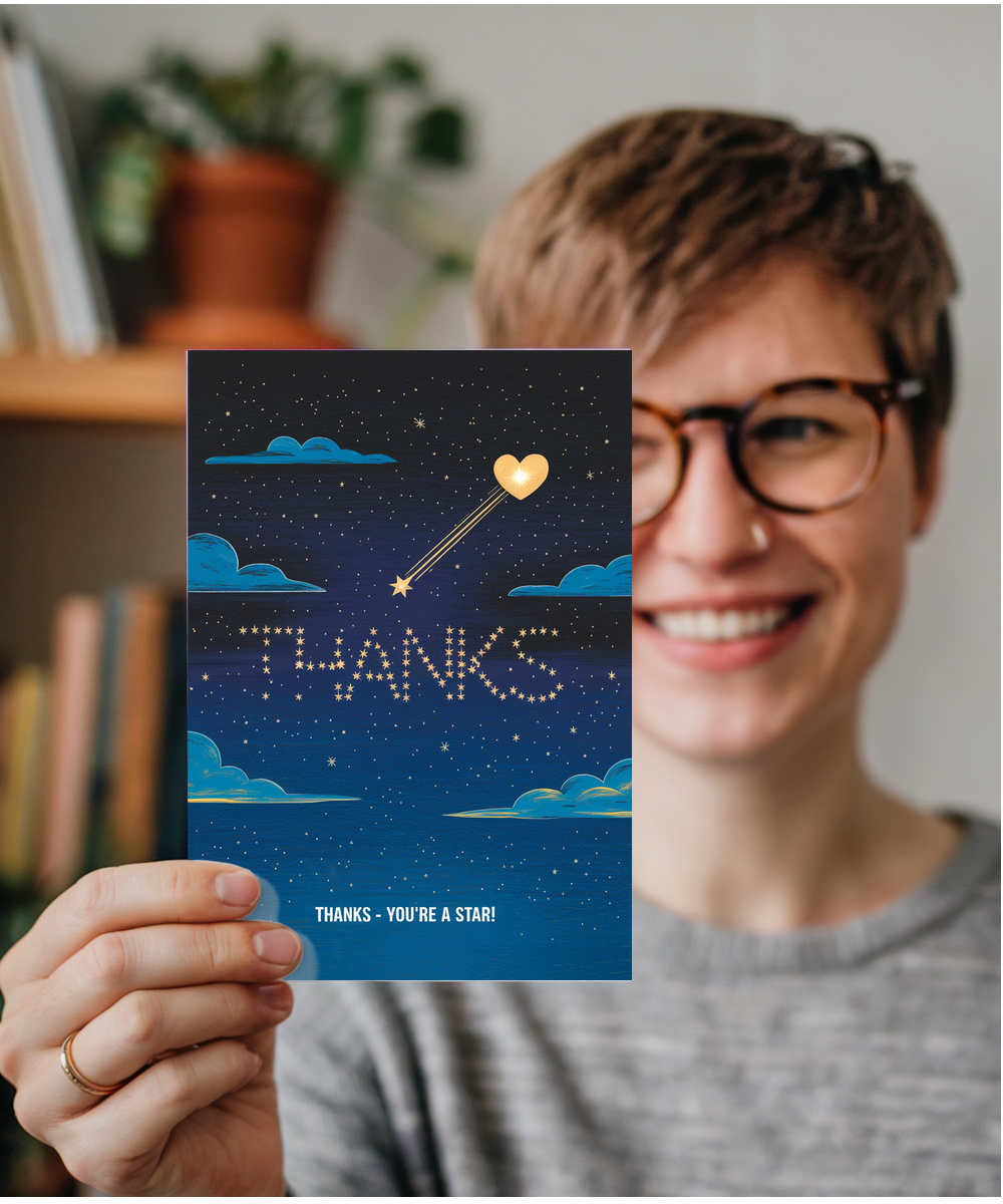 Thank you Card You're a Star