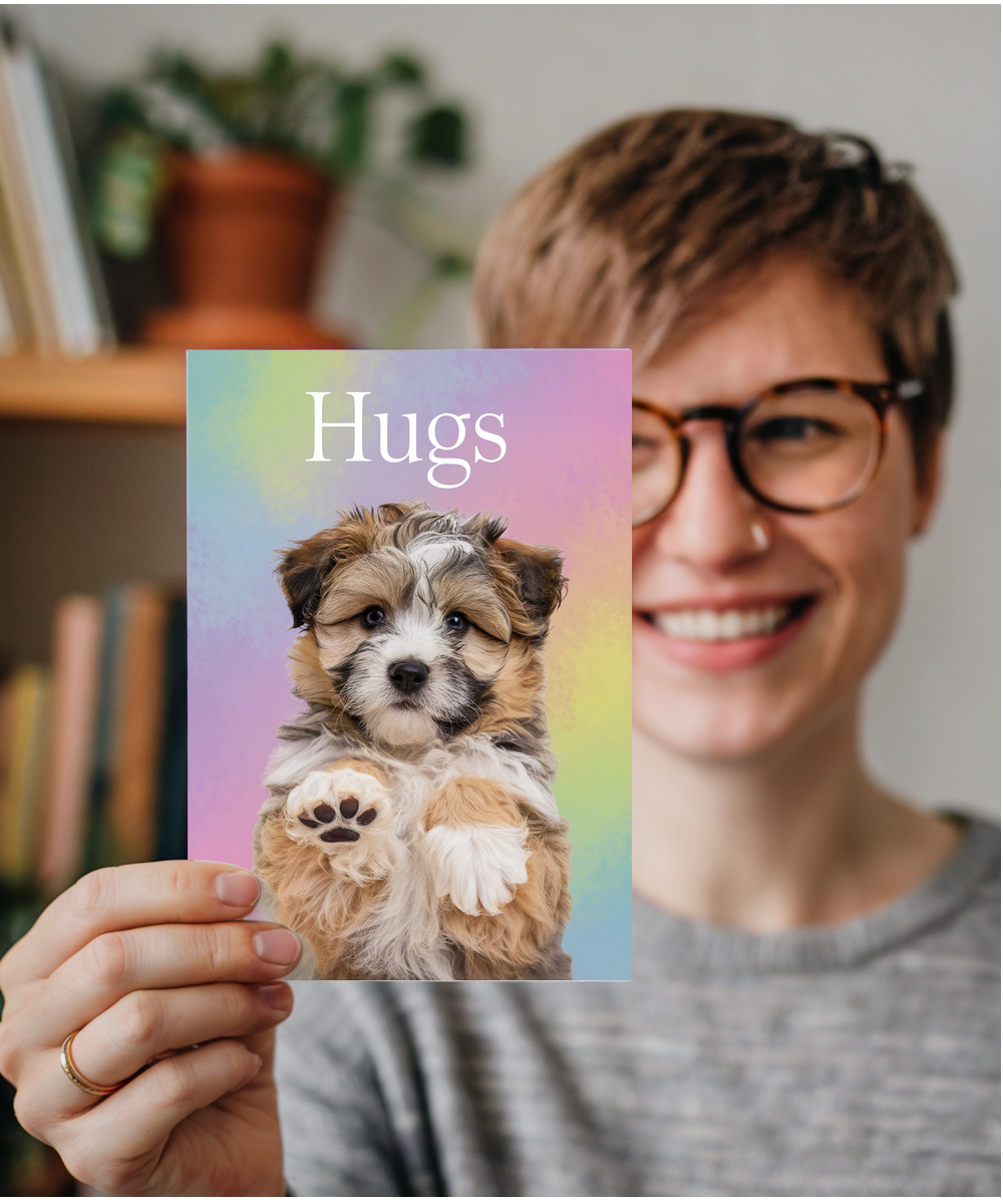 Hugs - Puppy Giving a Hug