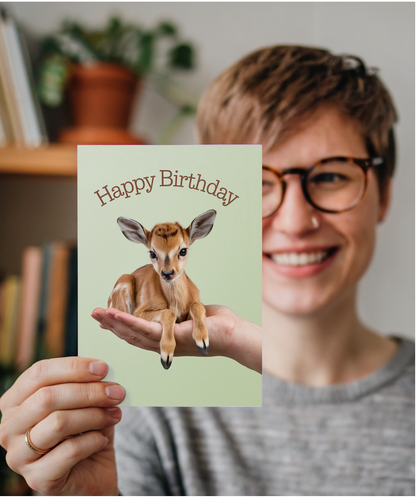 Birthday card Miniture impala cute funny