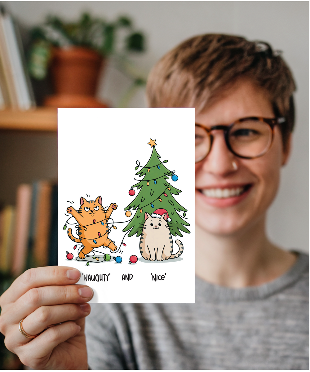 Christmas naughty and nice cats