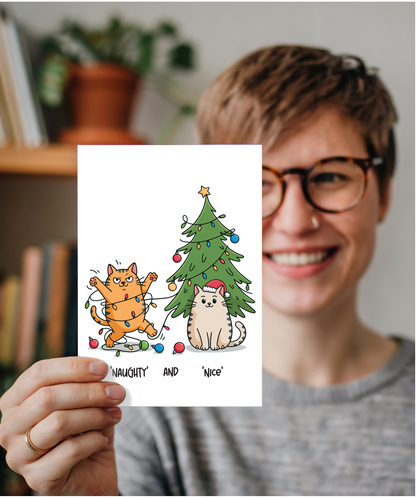 Christmas naughty and nice cats