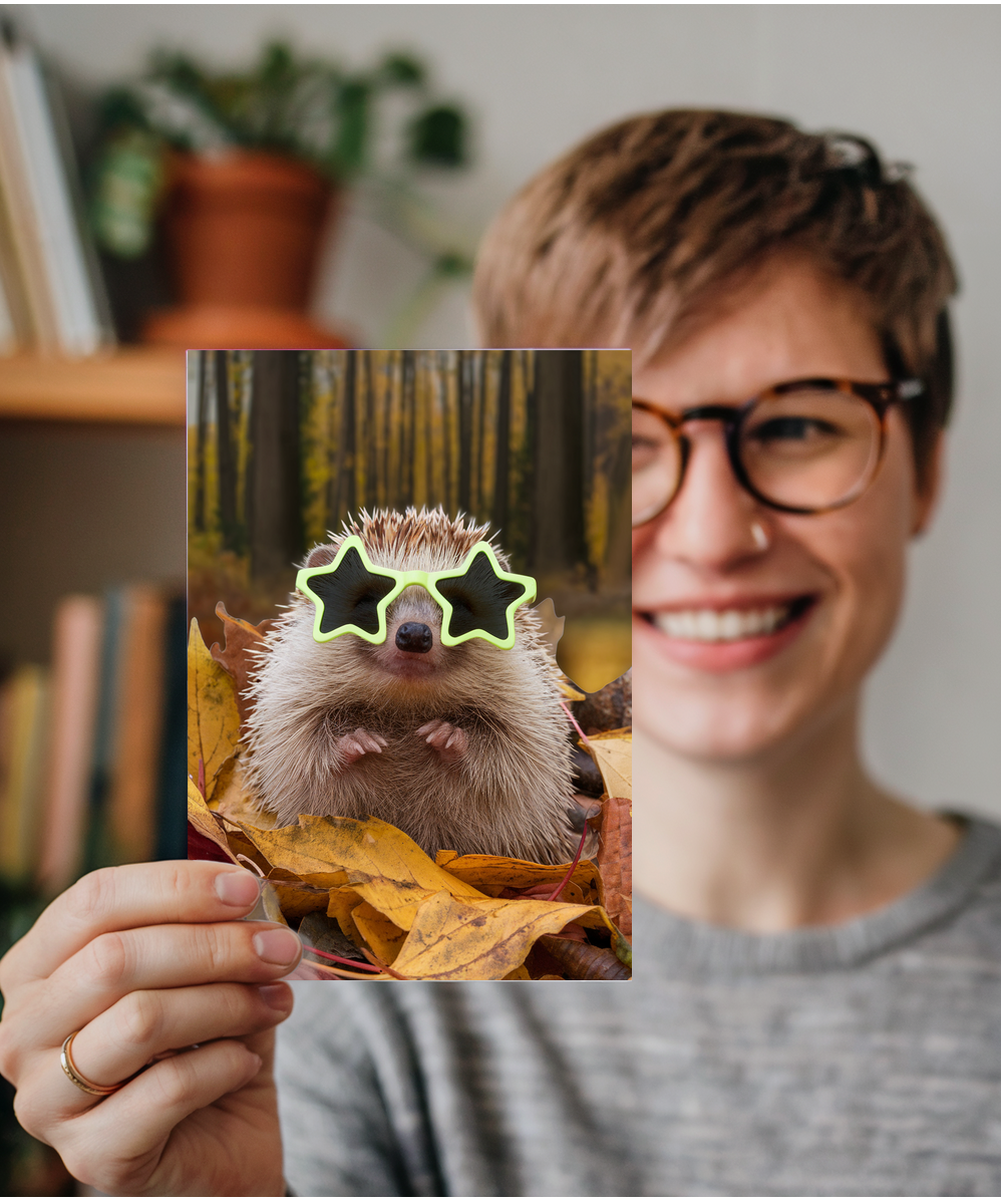 Hedgehog in Party Shades