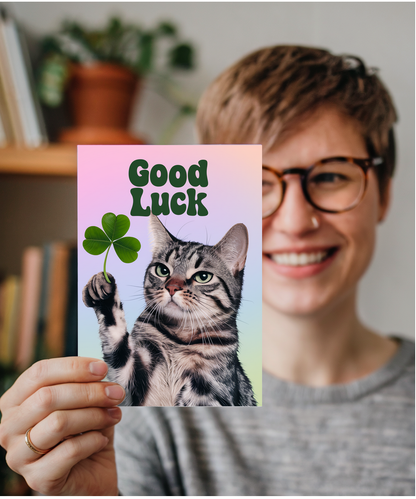 Good Luck with Cat with Lucky Charm
