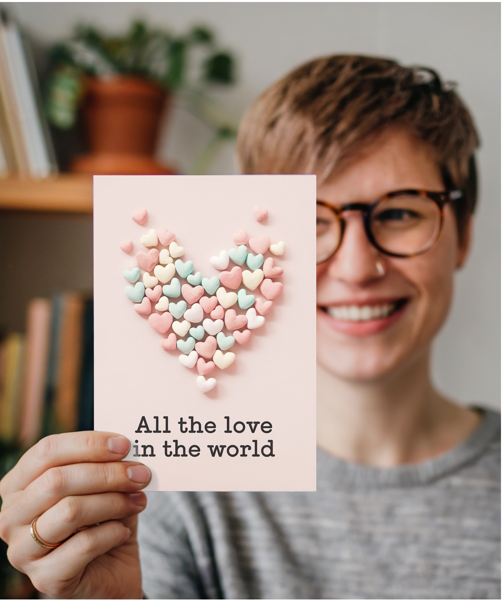 Anniversary Card for husband wife All the Love in the World