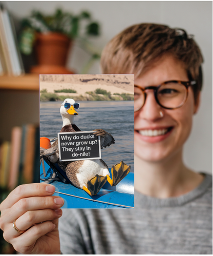 Why do ducks never grow up? They stay in de-nile!