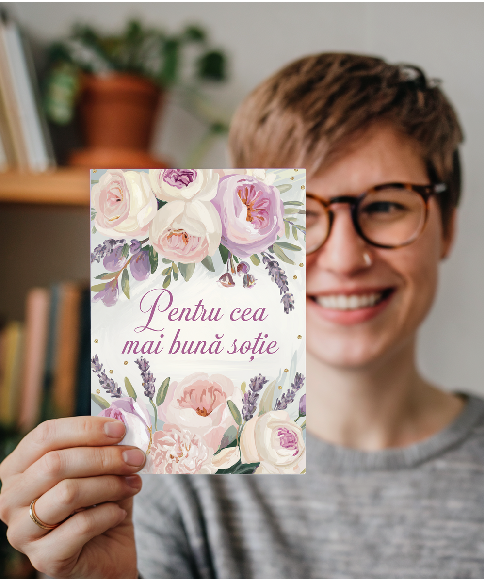 Pentru cea mai bună soție to the best wife floral