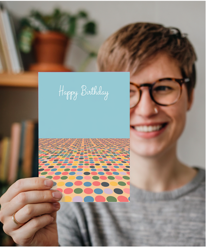 Happy Birthday Card for her Polka dots