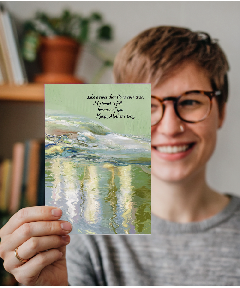 Happy Mother's Day Card Love flows Traditional poem