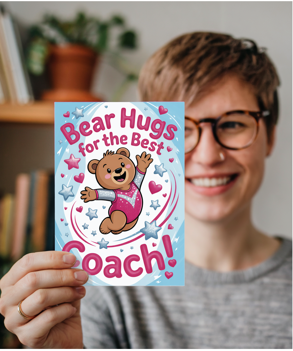 Nursery teacher bear hugs