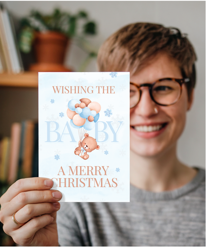 Wishing the baby a merry Christmas