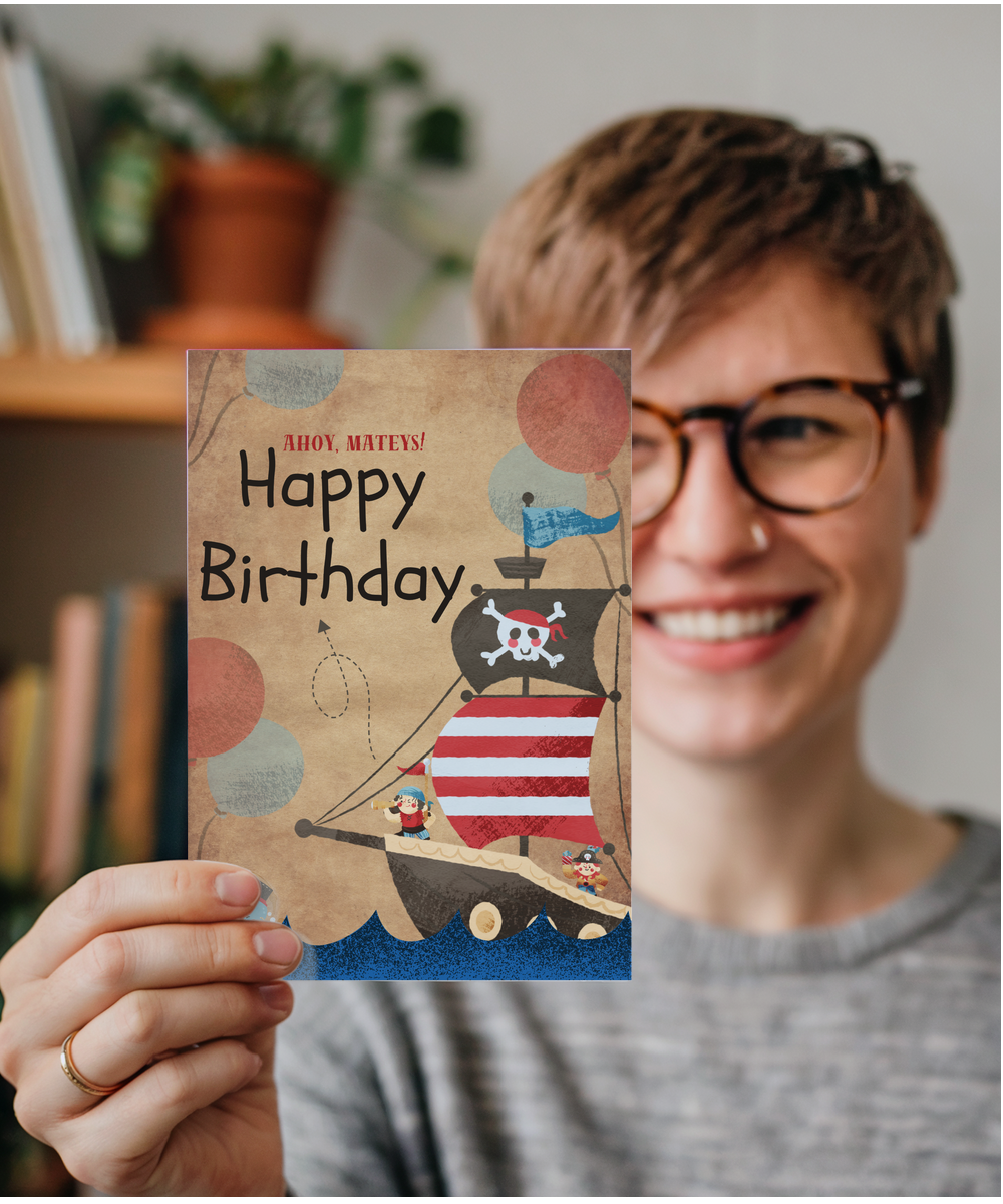 Happy Birthday card Ahoy, Matey