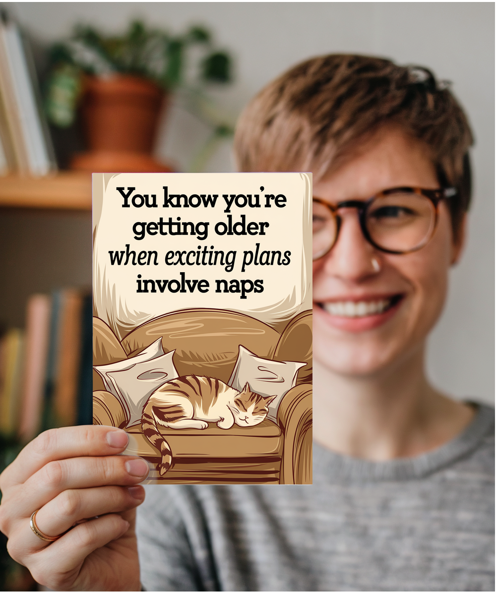 Happy Birthday Card Exciting Plans Involve Naps