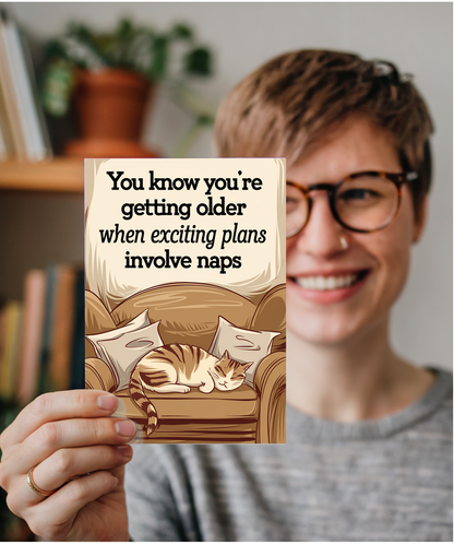 Happy Birthday Card Exciting Plans Involve Naps