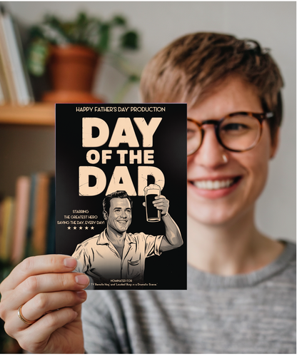 father's day card production day of the dad movie poster