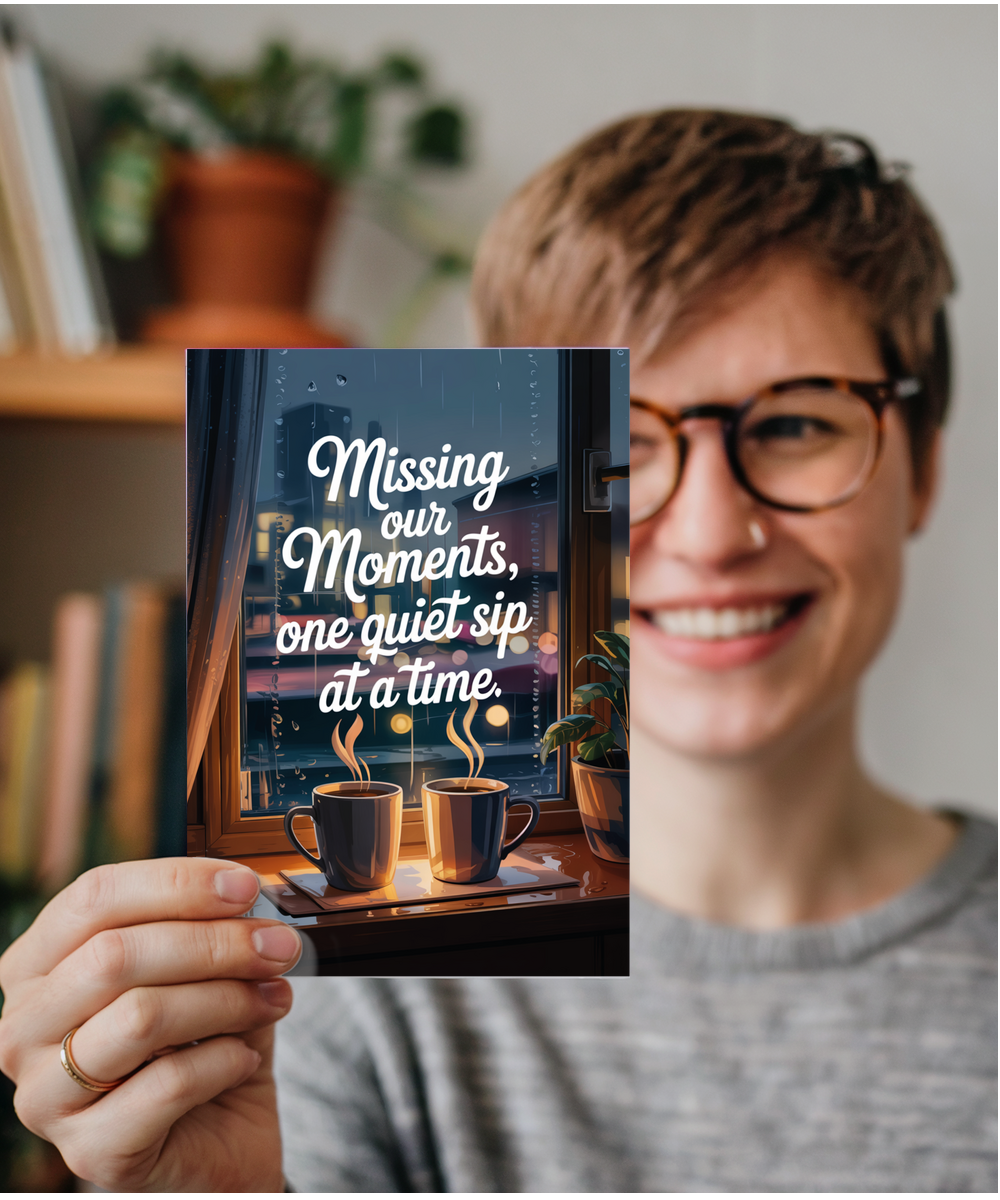 Missing You Sympathy Card Missing Our Moments One Quiet Sip at a Time