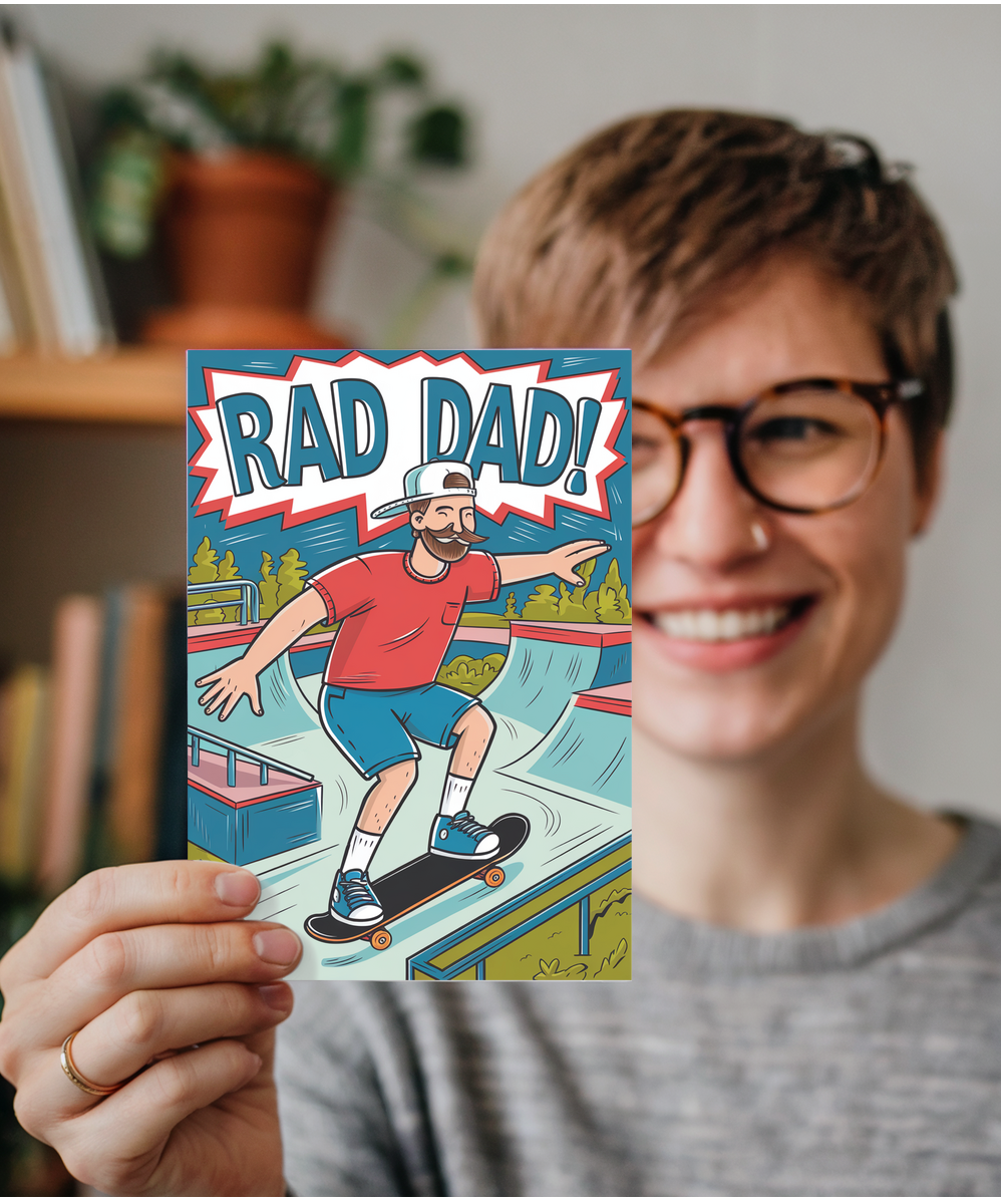 Father's day rad dad skateboarding