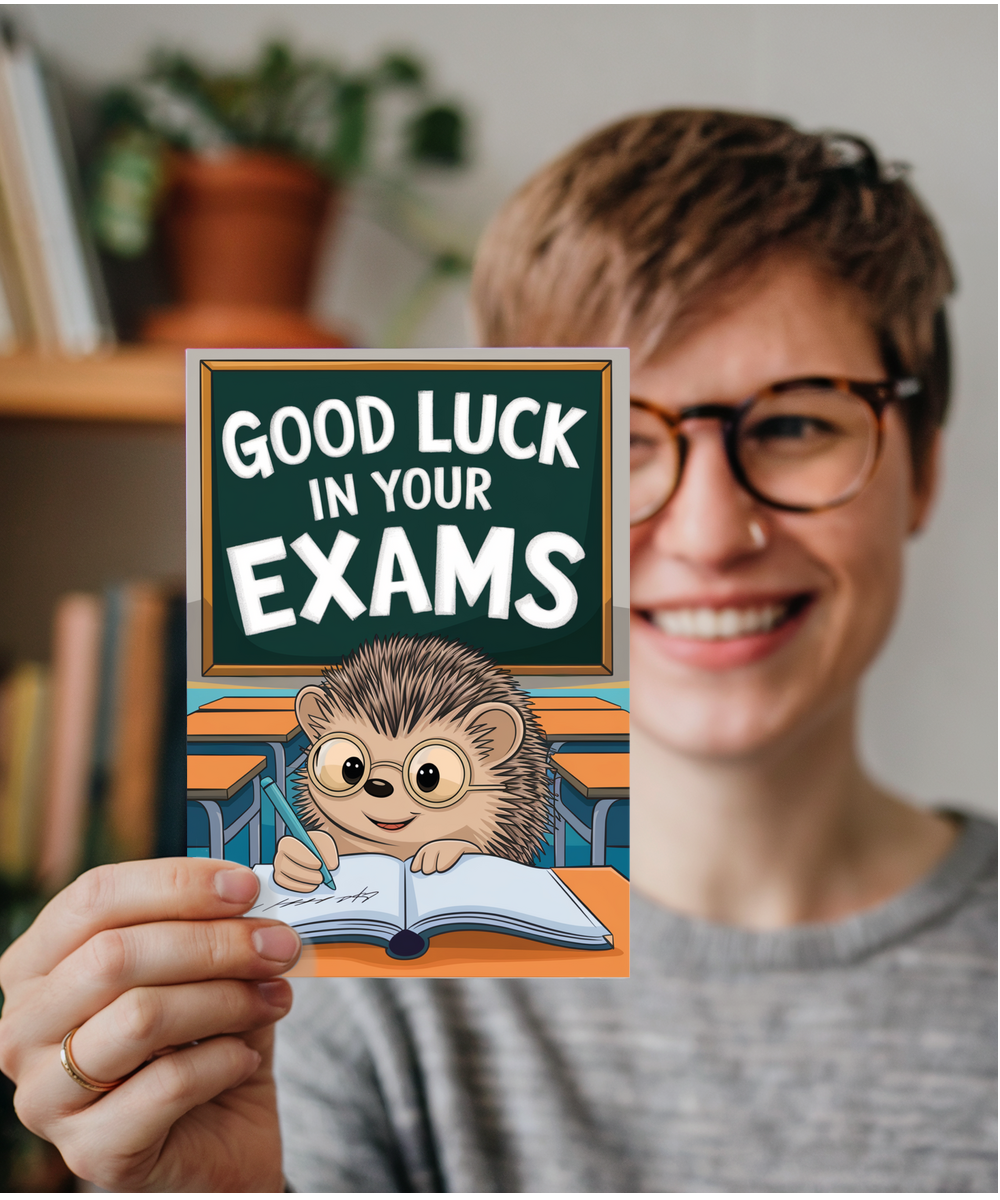 Good Luck in Your Exams Hedgehog