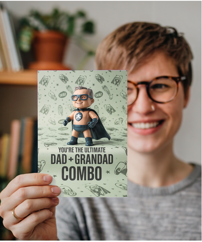 Fathers Day card You're the Ultimate Dad Grandad Combo