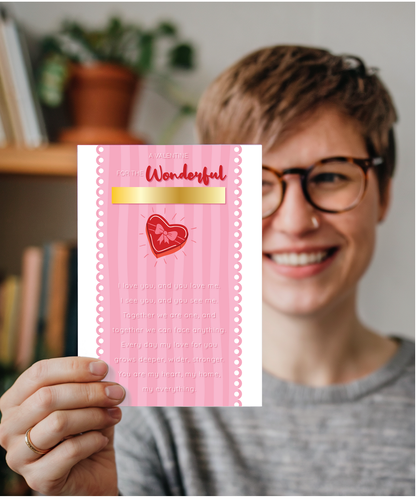 Valentines to the wonderful one i love