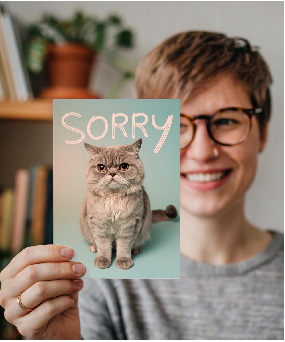 Sorry with Cat with Sad Eyes