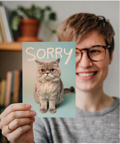Sorry with Cat with Sad Eyes