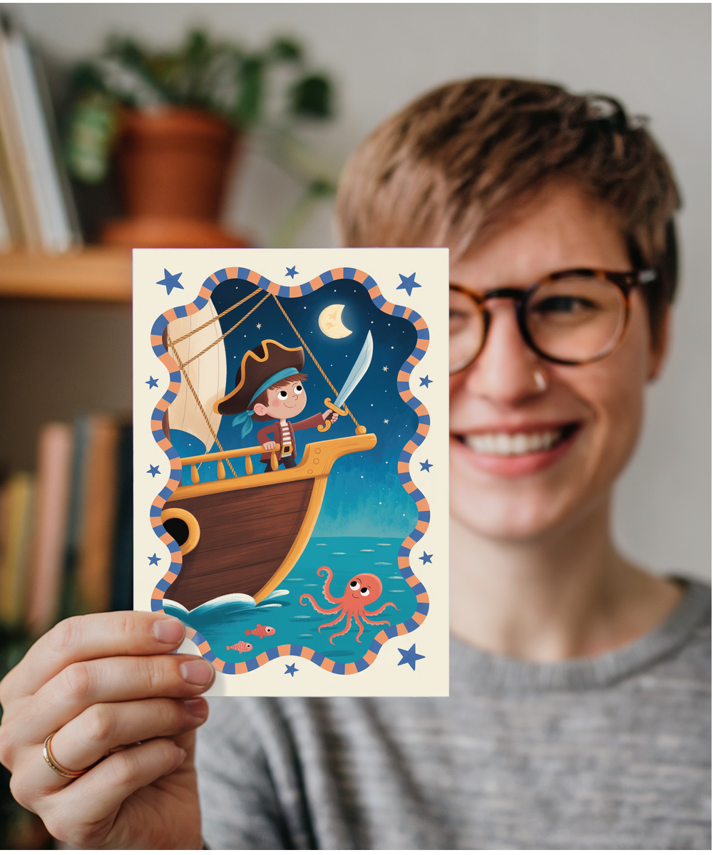 little boy as a pirate