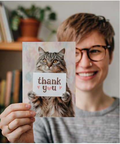 Thank You with Cat with a ThankwithYou Card