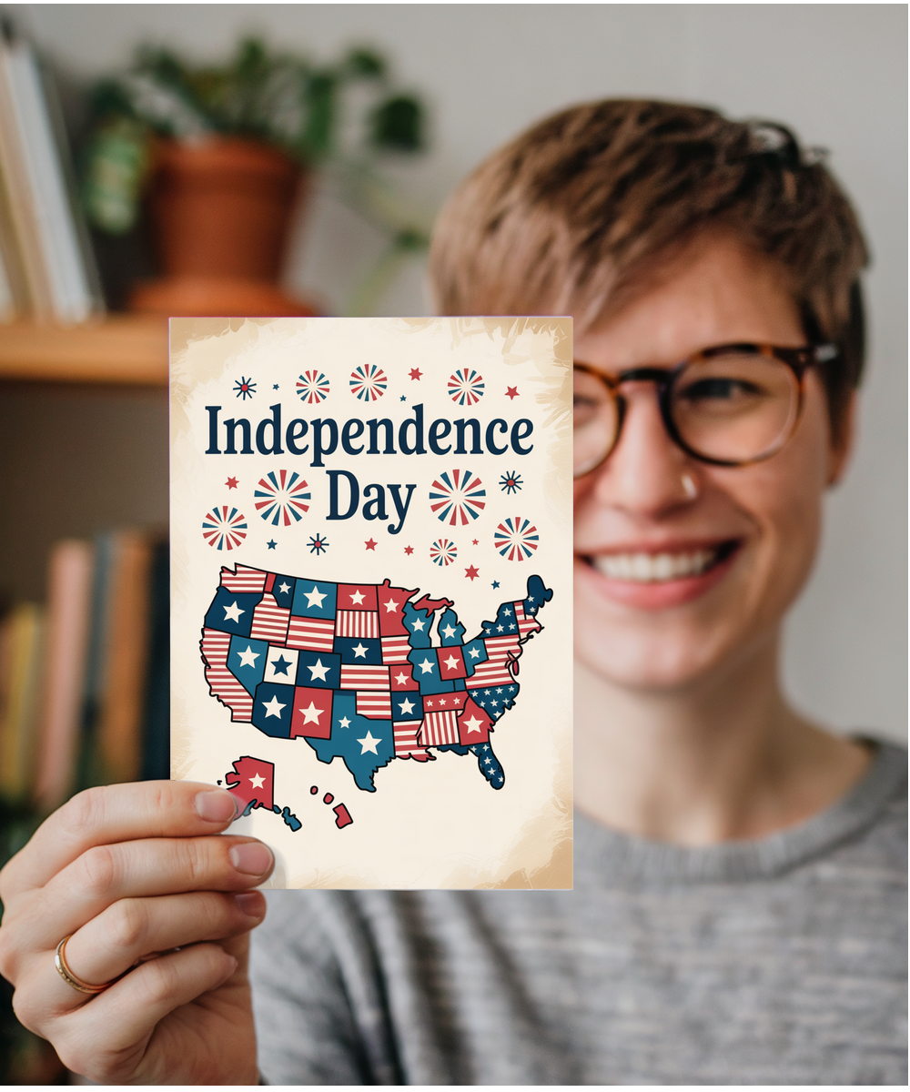 Independance day map of america