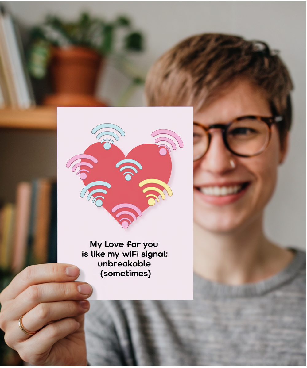 Anniversary card for husband Wife My Love for You is Unbreakable Sometimes
