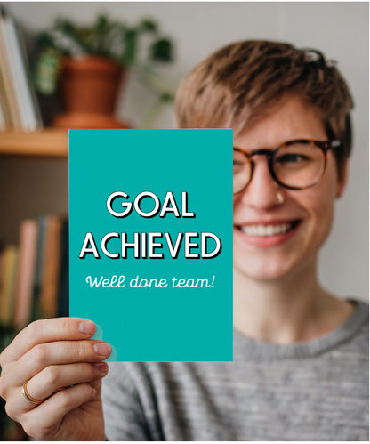 Teamwork Congratulations Card for the Workplace Goal Achieved Well Done Team