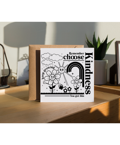 Remember choose kindness positive affirmation flowers