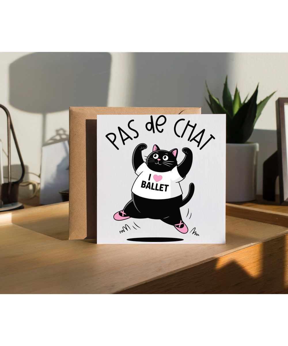 Funny Cat Pas de Chat for Ballerina Dancer