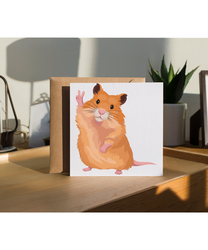 Hamster peace sign