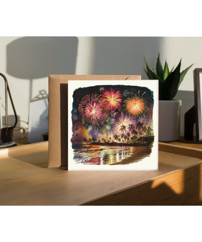 Fireworks Beach Landscape