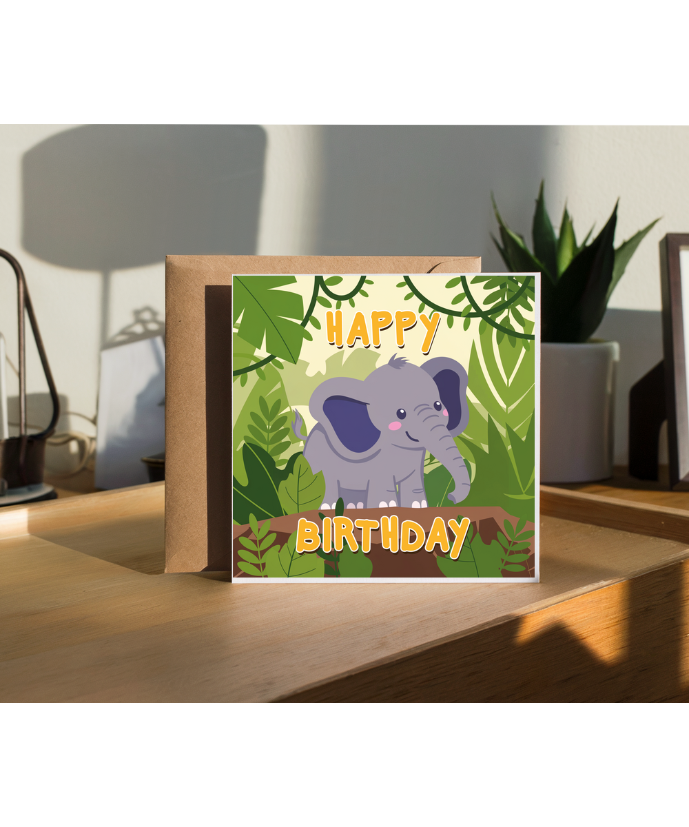 Happy Birthday Jungle Elephant