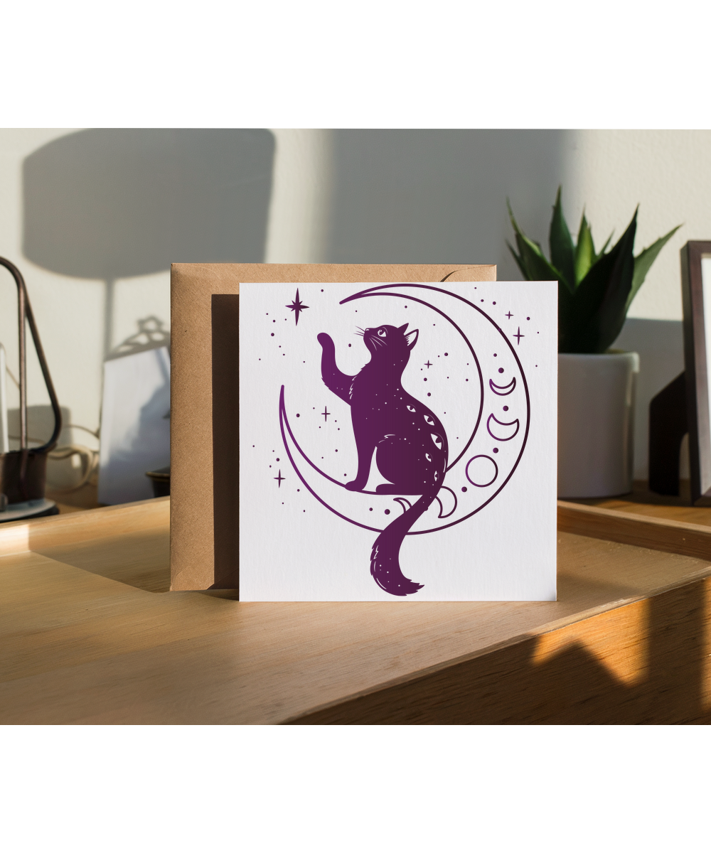 Enchanted Moon Cat Ethereal Cosmic Dream Fantasy