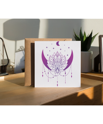 Mandala Lotus Moon Boho Soft Calm Girl Energy