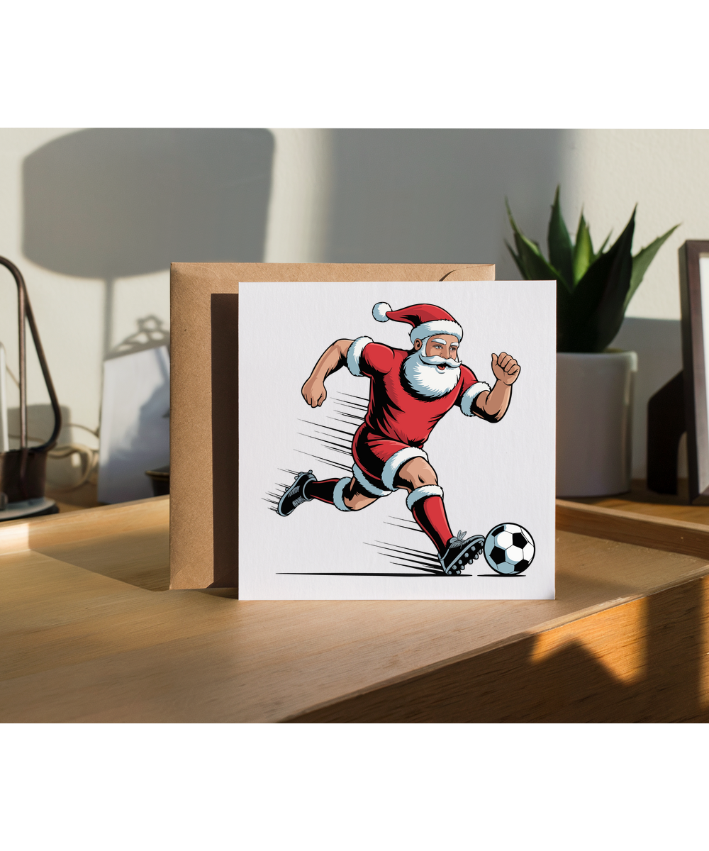 Christmas santa football player