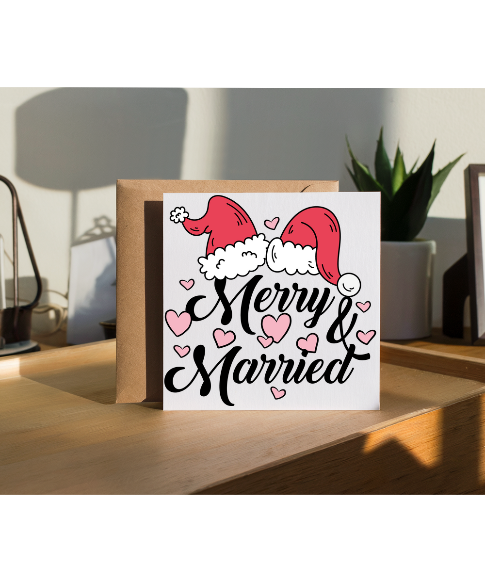 Christmas Winter Wedding Merry and Married for Newlyweds in December