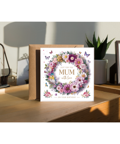 Just For You' Floral Wreath, Butterflies & Blue Tits