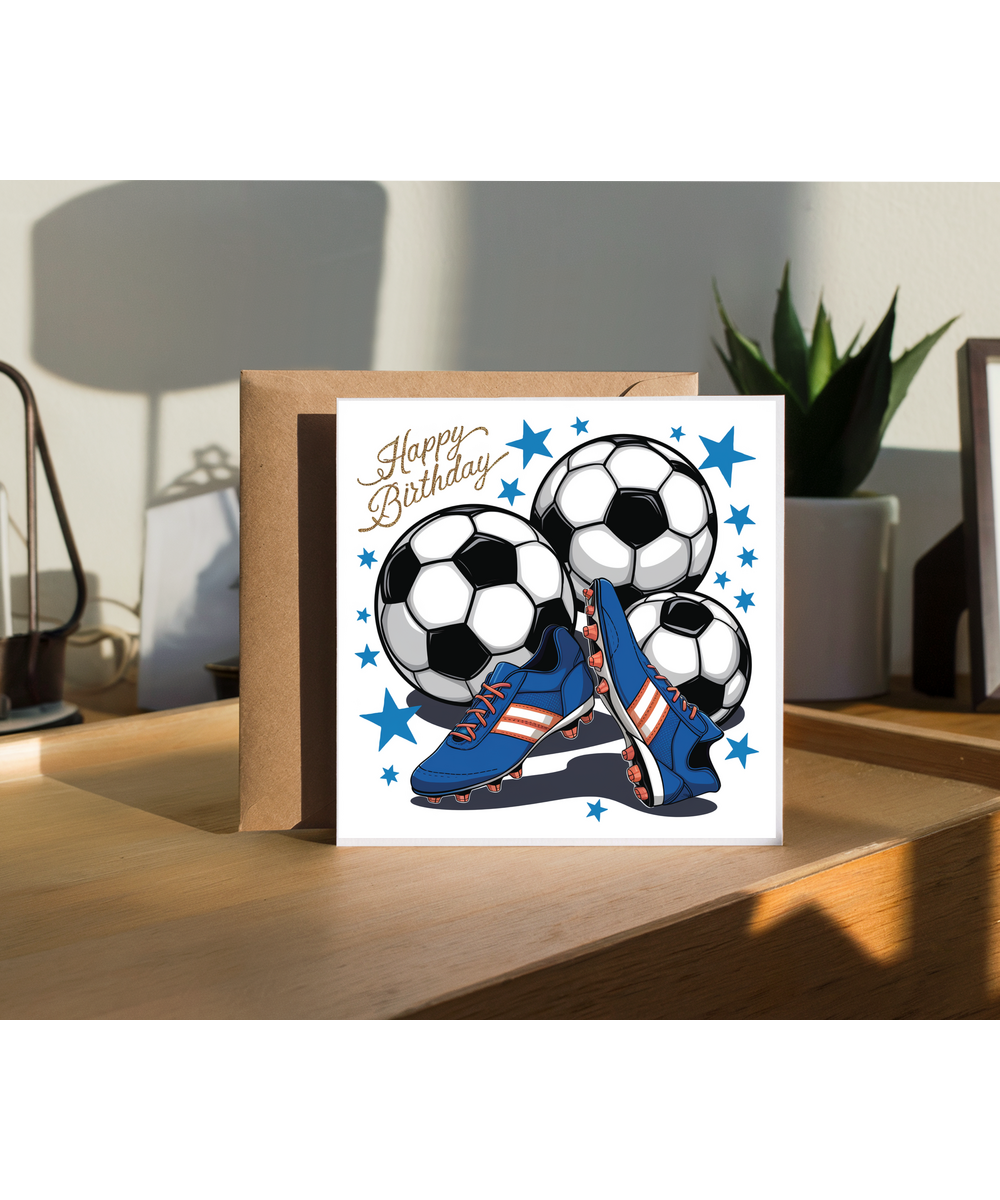 happy birthday Football Boots, Balls and Stars