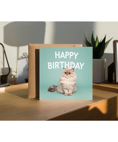 Birthday Card Cute Cat kitten